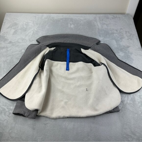 Kit & Ace Lululemon Gray Black Concordia Wrap Jacket Cotton Cashmere Women Sz 6 - Picture 4 of 16